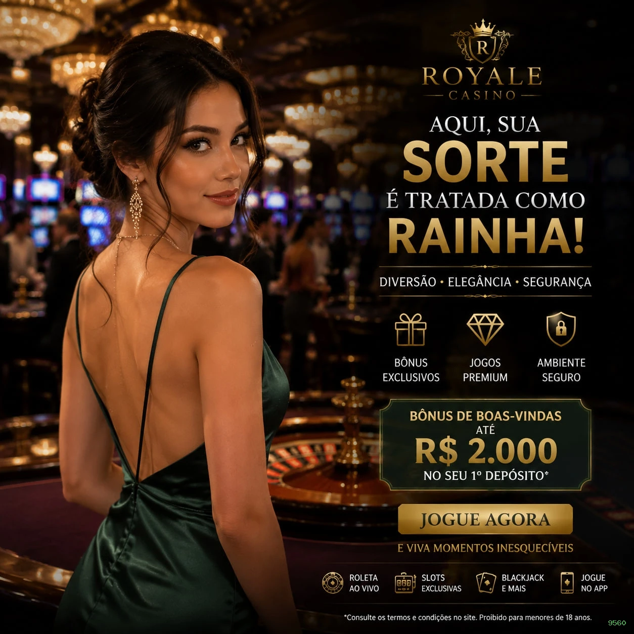 Cassino ao vivo da 9560 com dealers reais